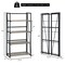 4-Tier Folding Bookshelf No-Assembly Industrial Bookcase Display Shelves